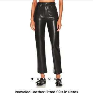 Agolde recycled leather 90’s pinch waist pant size 24
